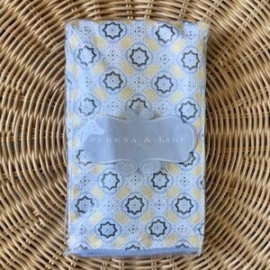 NEW Serena & Lily Goldenrod Mosaic Standard Pillow Sham-Blue/Yellow